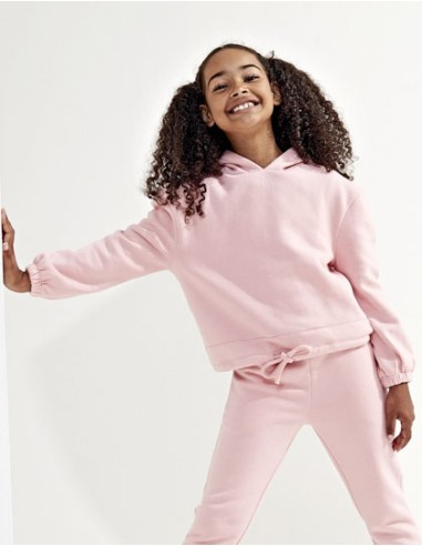 TRI-TR85B-Kids Recycled Cropped Oversize Hoodie